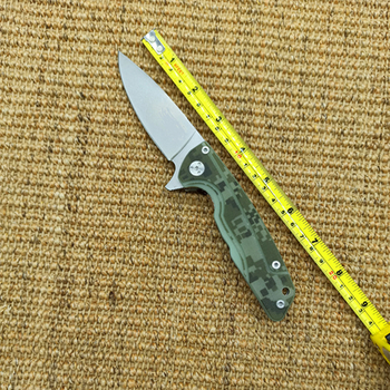 JL 440C сгъваем нож за къмпинг и оцеляване — дължина на клина 8.8 cm, ширина на клина 26 mm, материал 440C