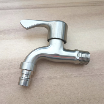 Robinet de bucătărie montat pe perete din oțel inoxidabil 304 — apă rece, miez de cupru, diametrul șeii valvei 20 mm