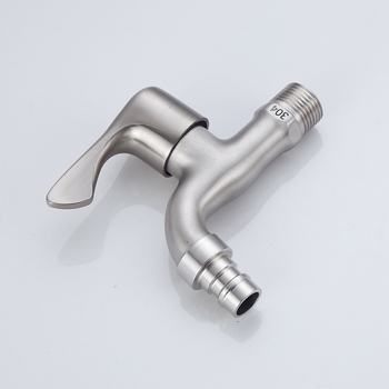 Robinet de bucătărie montat pe perete din oțel inoxidabil 304 — apă rece, miez de cupru, diametrul șeii valvei 20 mm