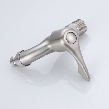 Robinet de bucătărie montat pe perete din oțel inoxidabil 304 — apă rece, miez de cupru, diametrul șeii valvei 20 mm