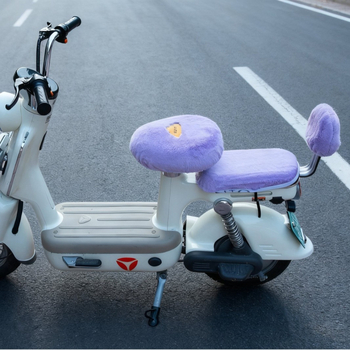 Jastuk za sjedalo električnog vozila, trodijelni set, plišasti topli velur, zimski uvjeti, ispis logotipa