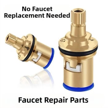 Cartuș universal de robinet, din Cu, cartuș ceramic cu deschidere rapidă, supapă triunghiulară pentru apă fierbinte și rece