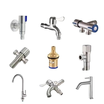 Cartuș universal de robinet, din Cu, cartuș ceramic cu deschidere rapidă, supapă triunghiulară pentru apă fierbinte și rece