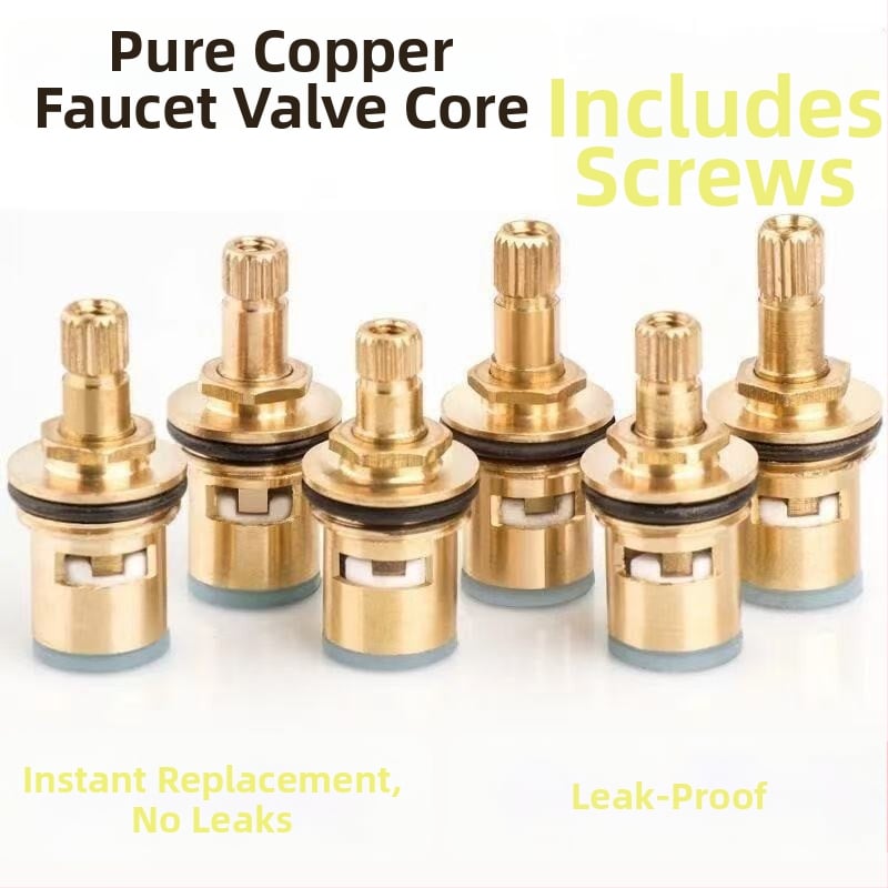 Cartuș universal de robinet, din Cu, cartuș ceramic cu deschidere rapidă, supapă triunghiulară pentru apă fierbinte și rece