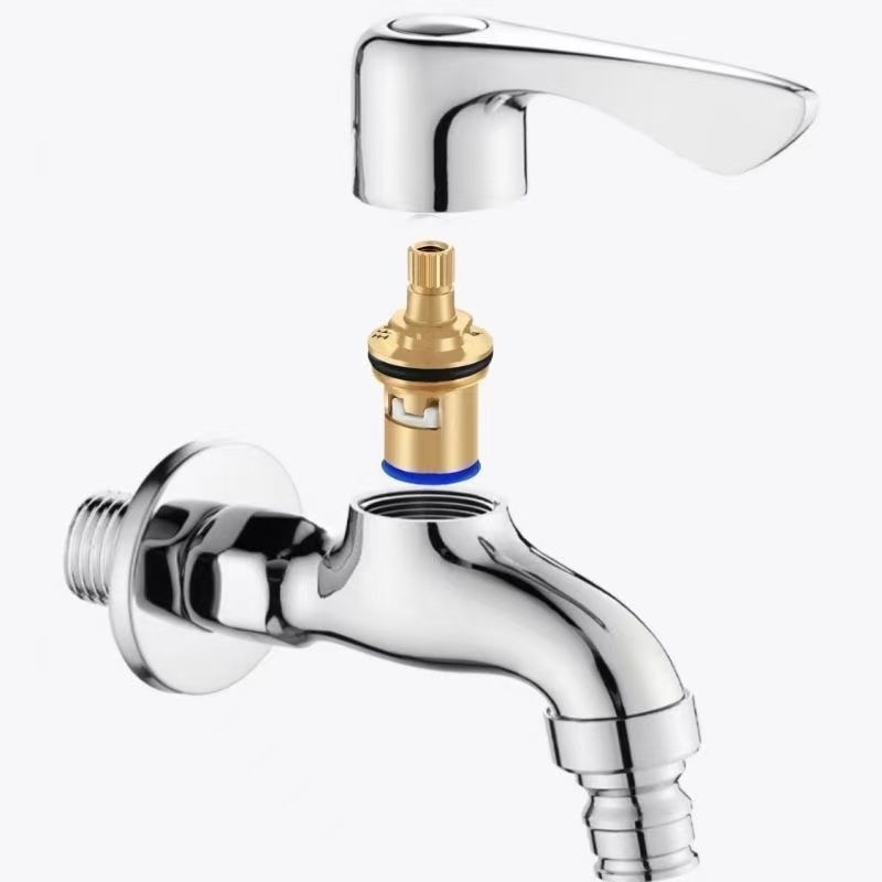 Cartuș universal de robinet, din Cu, cartuș ceramic cu deschidere rapidă, supapă triunghiulară pentru apă fierbinte și rece