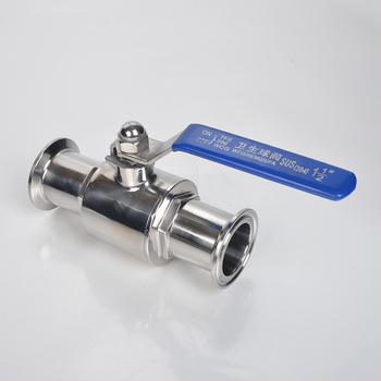 Chico Fluid sanitarni kuglasti ventil, tijelo od 304 SS, brzo otvaranje uz spoj s klipom, za vodu