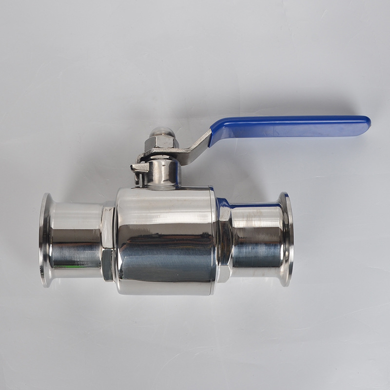 Chico Fluid sanitarni kuglasti ventil, tijelo od 304 SS, brzo otvaranje uz spoj s klipom, za vodu