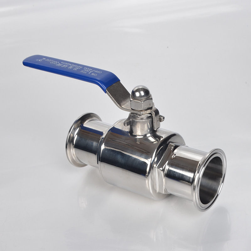 Chico Fluid sanitarni kuglasti ventil, tijelo od 304 SS, brzo otvaranje uz spoj s klipom, za vodu