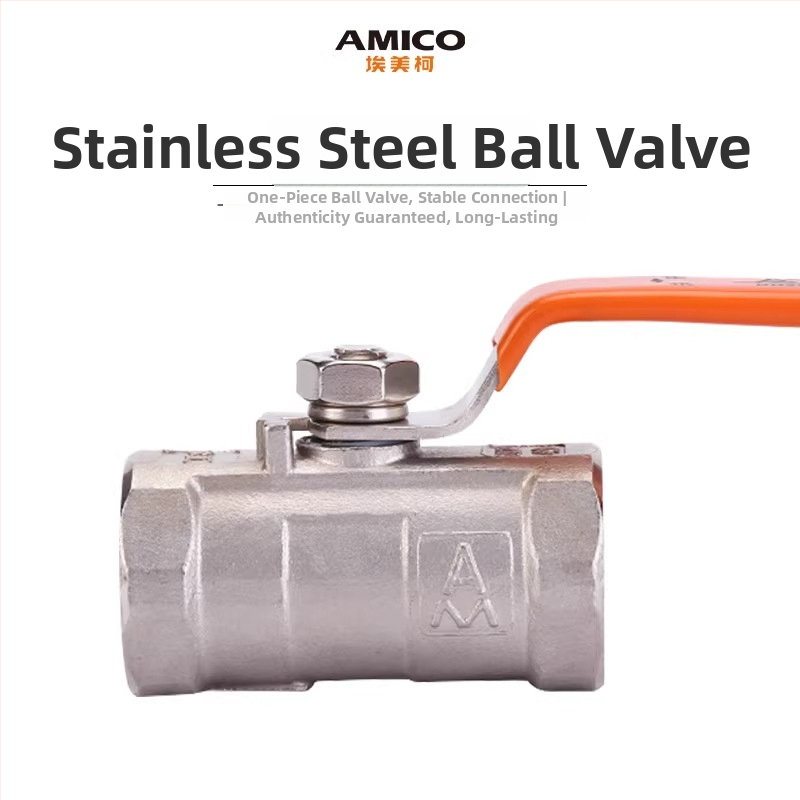 Amico 8255 Guľový ventil z nehrdzavejúcej ocele 304, jednodielny, vnútorný závit, -20°C až 150°C, 40 kg