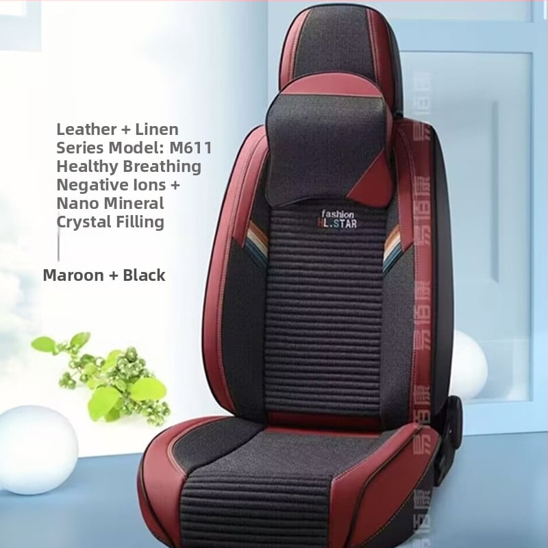 Perne pentru scaunul auto și husă, piele Napa cu accente placate cu aur; Umplutură: coji de hrișcă; Brand: Altul