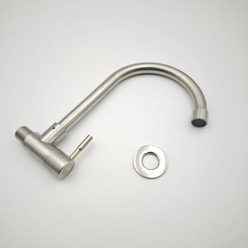 Robinet de bucătărie din oțel inoxidabil, montaj în perete, monocomandă, model wz-1013, miez ceramic