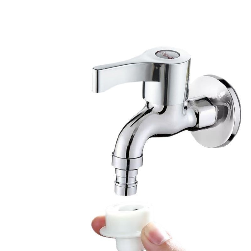 Kran za perilicu rublja za kućnu upotrebu, ugrađen u zid, bakarno legura, keramički disk ventil, samo hladna voda, elektroplatirani završni sloj