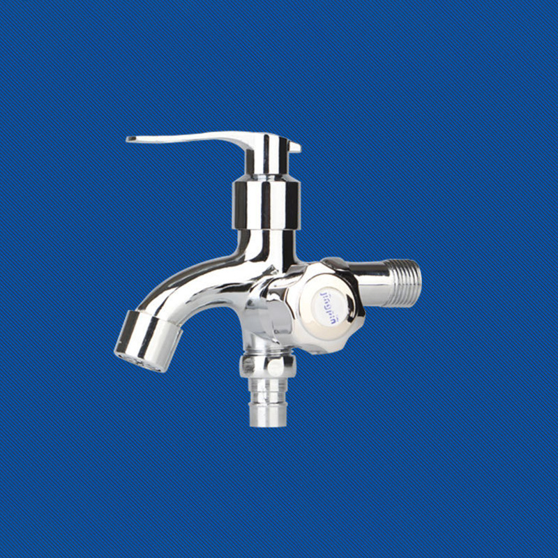 Kétfunkciós mosógép csap, háromutas, test cinkötvözet, kerámiás szeleppel, 0–90°C, 15 mm csatlakozás