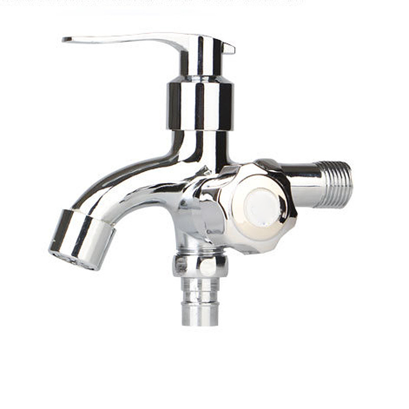 Kétfunkciós mosógép csap, háromutas, test cinkötvözet, kerámiás szeleppel, 0–90°C, 15 mm csatlakozás