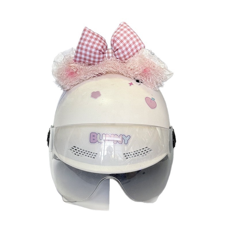 Decorațiune pentru cască cu urechi de iepure din pluș - Haoming 0156, personalizabil