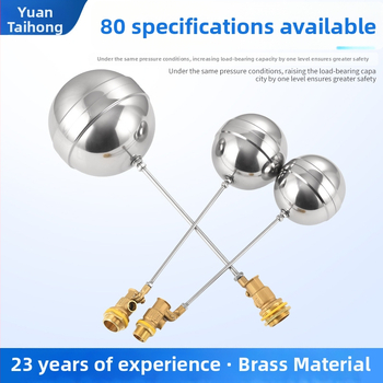 Plávajúci guľový ventil s meďou telom, guľou z nehrdzavejúcej ocele 304, závitové pripojenie, určené pre vodu, regulátor hladiny vody