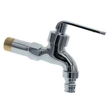 Robinet pentru mașina de spălat, corp din cupru, montaj în perete, intrare/ieșire de 15 mm, supapă ceramică