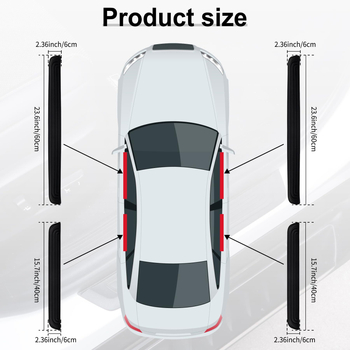 Bandă de prag pentru uși auto, PVC protecție anti-coliziune, model P123, universală