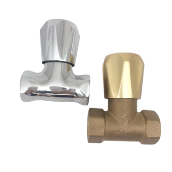 Robinet din cupru, montat pe perete, Model A-158, diametrul șeii valvei 15mm, intrare/ieșire 1/2 inch, 0–90°C