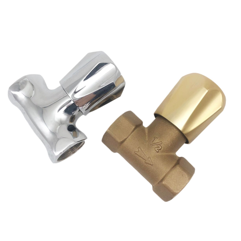 Robinet din cupru, montat pe perete, Model A-158, diametrul șeii valvei 15mm, intrare/ieșire 1/2 inch, 0–90°C