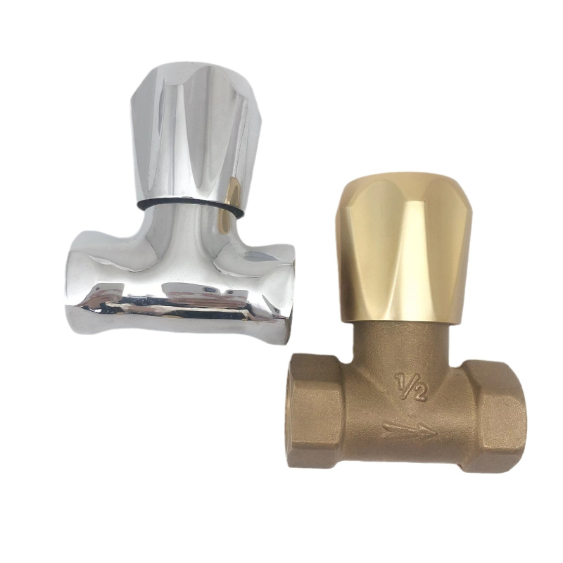 Robinet din cupru, montat pe perete, Model A-158, diametrul șeii valvei 15mm, intrare/ieșire 1/2 inch, 0–90°C