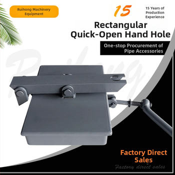 Štvorcový otvor z uhlíkovej ocele, rýchlo otvárateľný ručný otvor so uzavretým poklopom, pre mliečne výrobky, pivo, nápoje, farmaceutické a biologické projekty (normálny tlak)