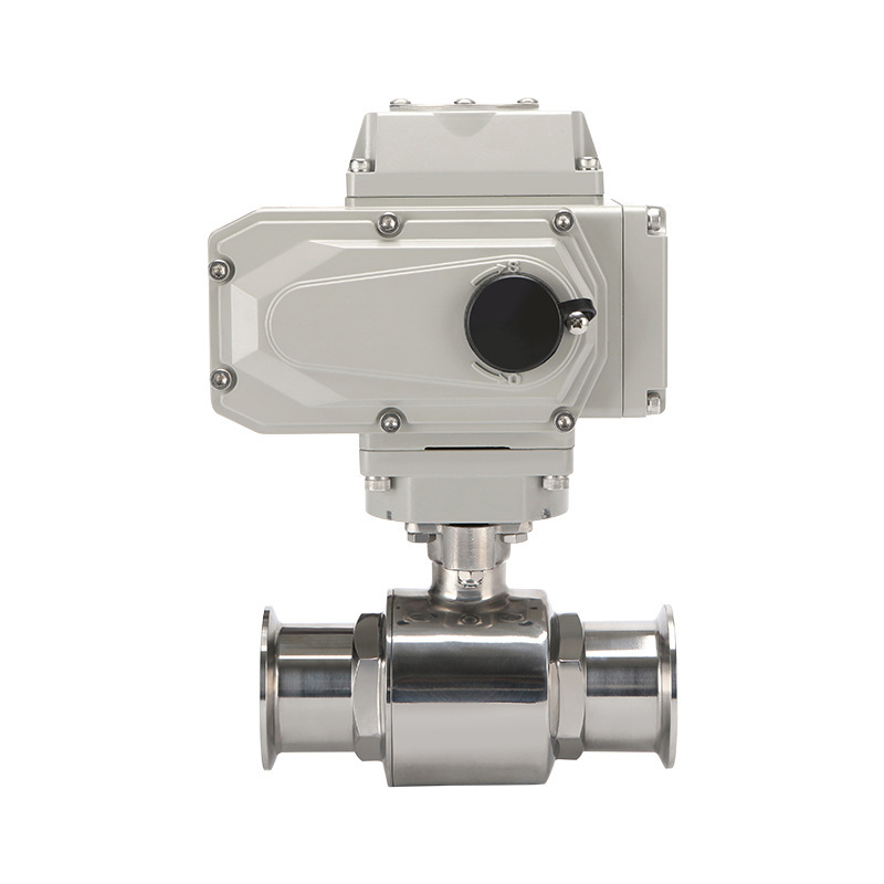 Nerđajući čelični sanitarn i električni kuglasti ventil Q981F — brzo ugradnja, tip spona, plutajuća kugla, za prehrambenu industriju