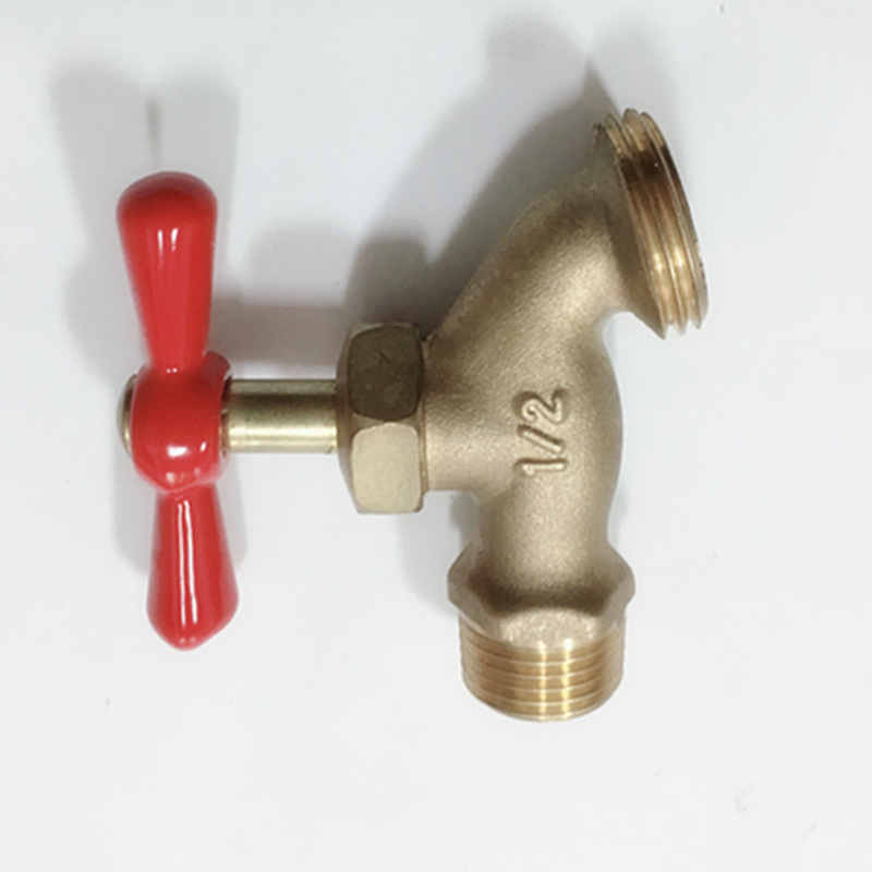 Bakrena navojna slavina s priključkom 1/2 in za perilicu i vrtni crijevo, model DCY0003, s jednim ručnim upravljanjem