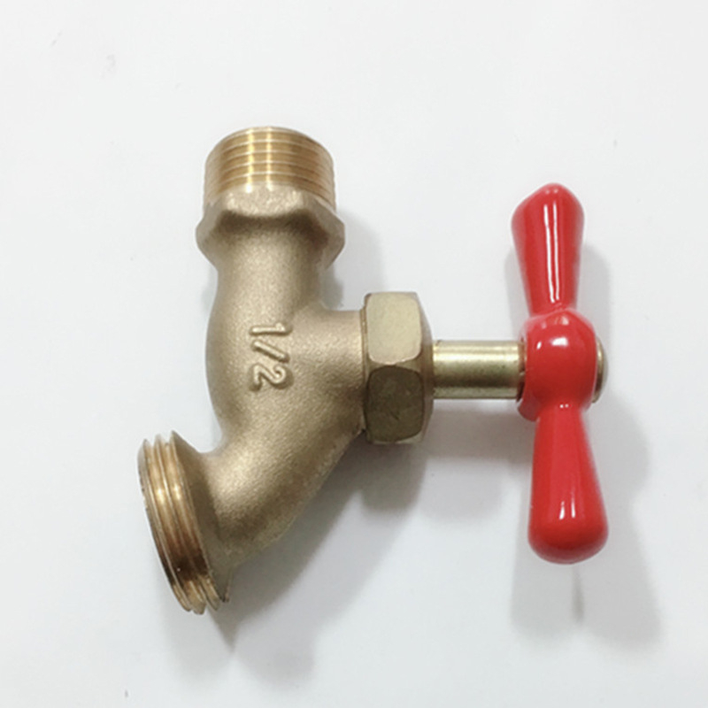 Bakrena navojna slavina s priključkom 1/2 in za perilicu i vrtni crijevo, model DCY0003, s jednim ručnim upravljanjem