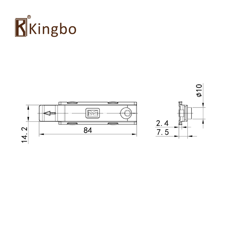 Kingbo PJT-001 Dvopunktni komplet za vrata i prozore, cinkova legura, petkomponentni set za kasetne prozore