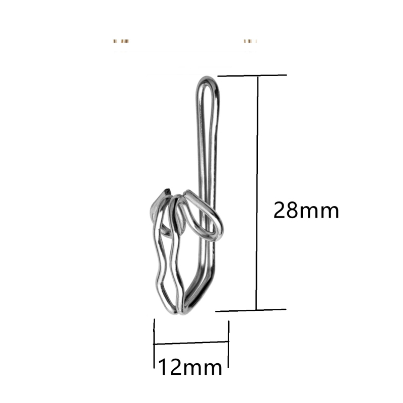 Metalne kukice za zavjese, elektroplatirani završni premaz, paket 50/100 komada, za vješanje zavjesa, moderni minimalistički stil