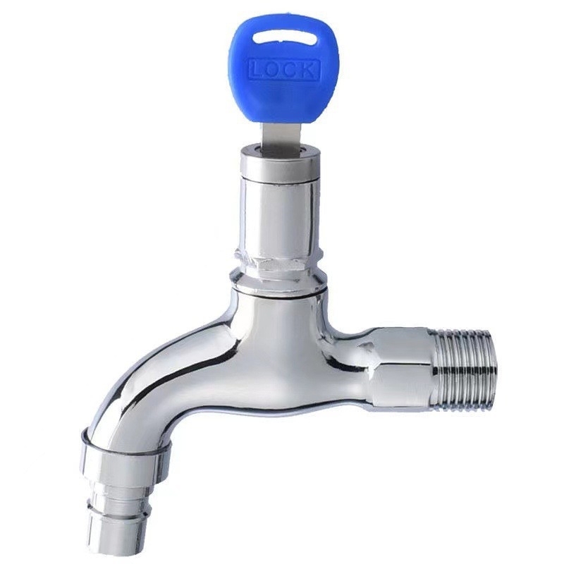 Zárható beépített mosógép csap falba építve, gyorsnyitású működéssel — cinkötvözet, kerámia diszk szelep, 13 mm bemenet/kimenet, 20 mm szeleptest átmérő