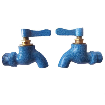 Lijevani željezni slavine s brzim otvaranjem, jednoprućni rotirajući, Model 15, Porcelanski završetak, nazivni tlak 1, radna temperatura ≤80°C