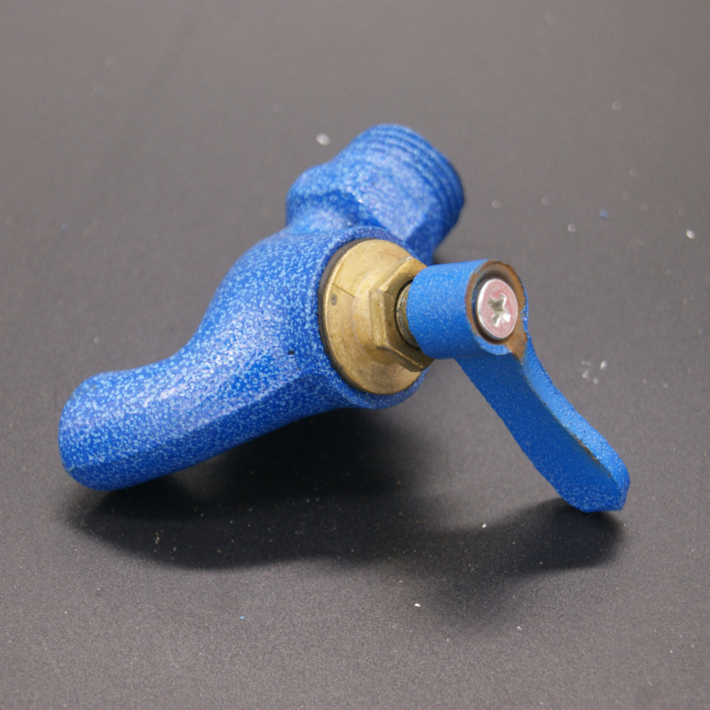 Lijevani željezni slavine s brzim otvaranjem, jednoprućni rotirajući, Model 15, Porcelanski završetak, nazivni tlak 1, radna temperatura ≤80°C