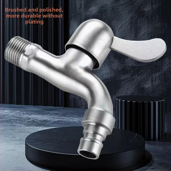 Kran za perilicu rublja od 304 nehrđajućeg čelika, jednostruko upravljanje, nominalni tlak 1.6, raspon temperature 0–100°C