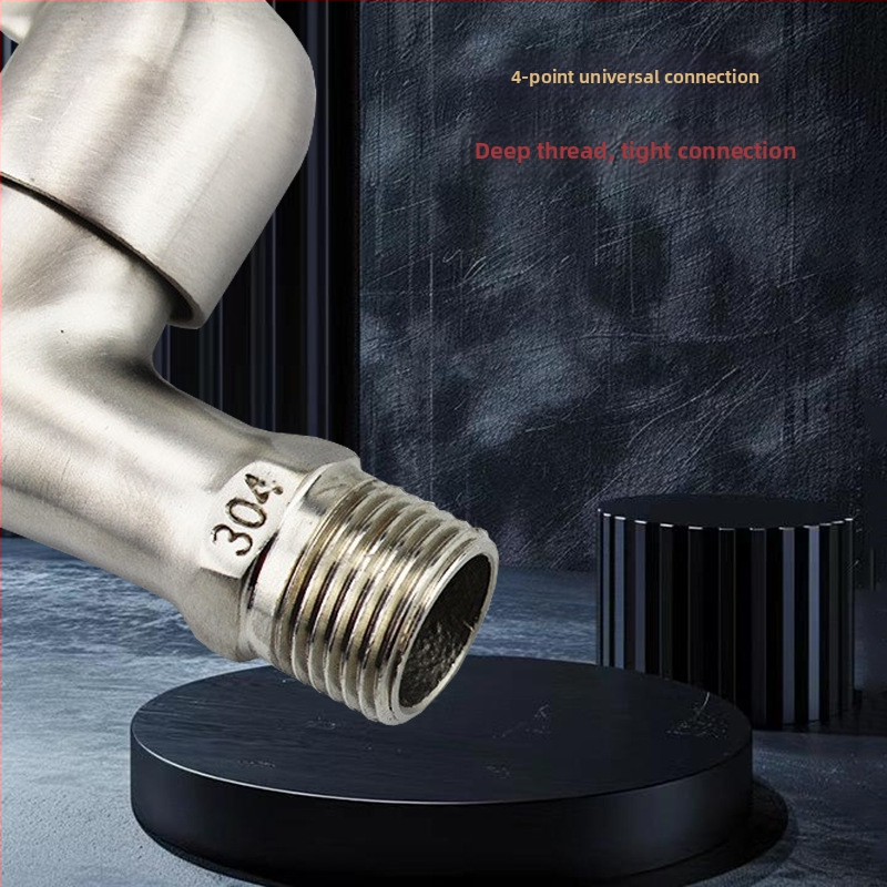 Kran za perilicu rublja od 304 nehrđajućeg čelika, jednostruko upravljanje, nominalni tlak 1.6, raspon temperature 0–100°C