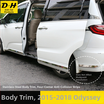 Obloga za vrata od nehrđajućeg čelika za Odyssey (2015–2021), kompatibilna s automatskim mjenjačem, prilagodljiva obrada