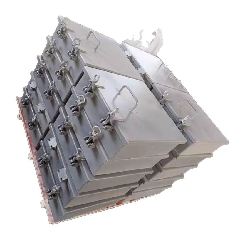 Pravouhlý šachtový poklop Junyi; použitie: ropný priemysel, chemický priemysel, elektrárne, kotle