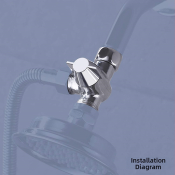 Trojcestný sprchový ventil s meďovým telom, závitové pripojenie, model 181105-01, moderný minimalistický štýl