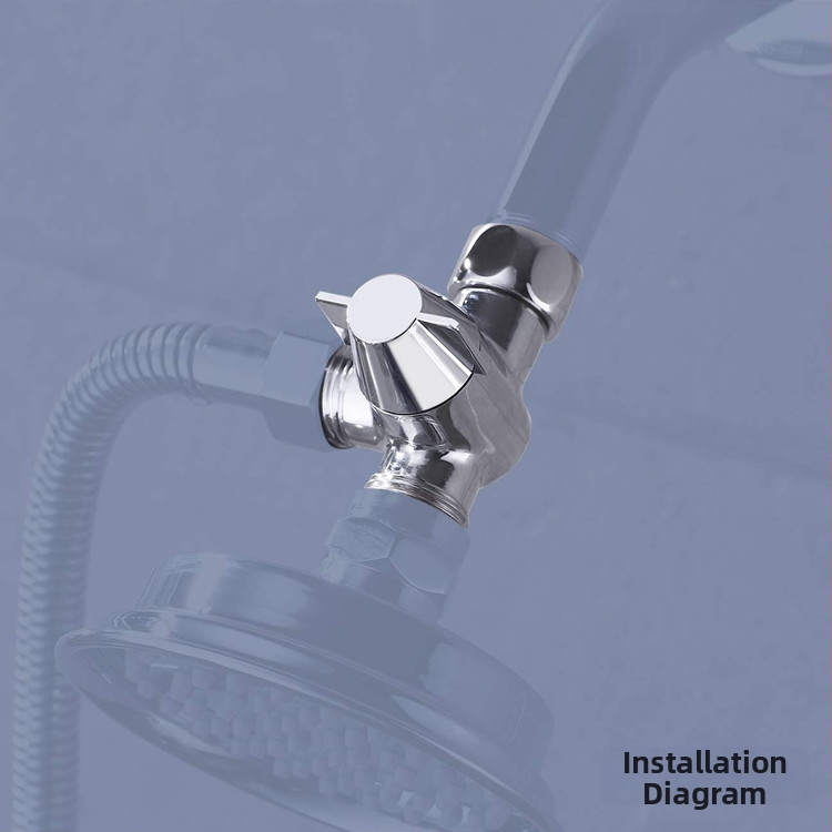 Trojcestný sprchový ventil s meďovým telom, závitové pripojenie, model 181105-01, moderný minimalistický štýl