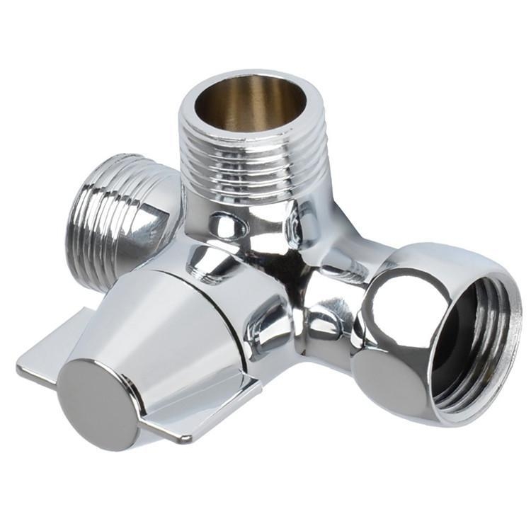 Trojcestný sprchový ventil s meďovým telom, závitové pripojenie, model 181105-01, moderný minimalistický štýl