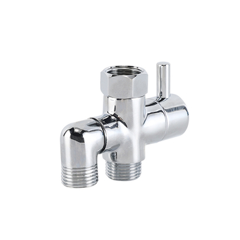 Meďný vodný rozdeľovač s rýchlym otvorením, uhlový tvar, vstup 1, výstupy 2, závitové rozhranie, elektroplakovaná úprava; materiál meď; prevádzková teplota 90°C; závit 4 body; model Water Separator 6; Mingyu