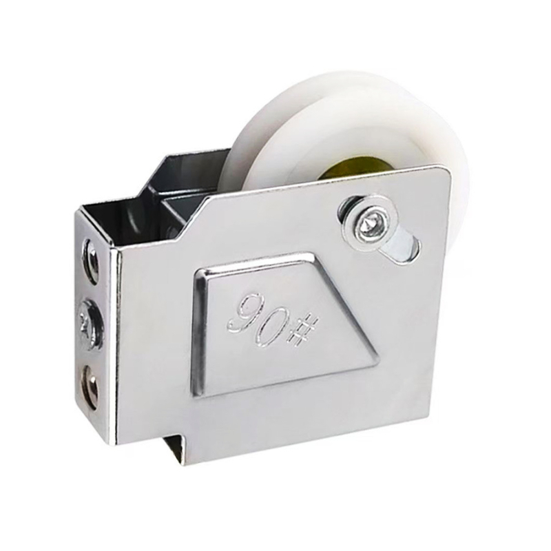 Rulou pentru ușă glisantă, tip 90 din aliaj de aluminiu, roată din nailon, ax din fier, pentru uși și ferestre tip 90