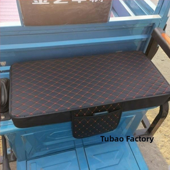 Kryt sedadla elektrického trojkolesového vozidla, ľanový materiál, celoročné použitie, tlač loga