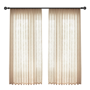 Cortină din plasă XXC, poliester Jacquard, transparentă și opacă, pentru living, birou, restaurant, intrare – stil proaspăt