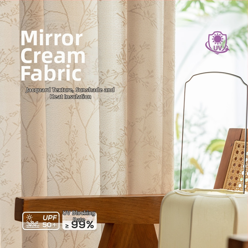 XXC Polyester Jacquarda gáza záves – priehľadný a nepriehľadný – do obývačky, pracovne, reštaurácie, vstupu – svieži štýl