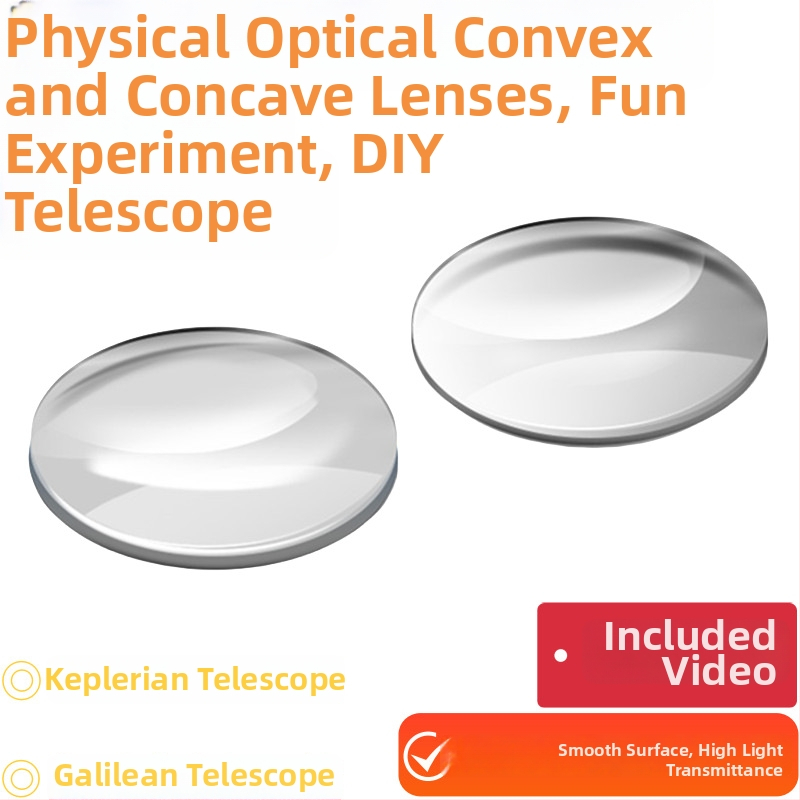Optický učebný set pre fyziku na gymnáziu: bikonvexné, planokonvexné a bikonkavné šošovky pre experimenty