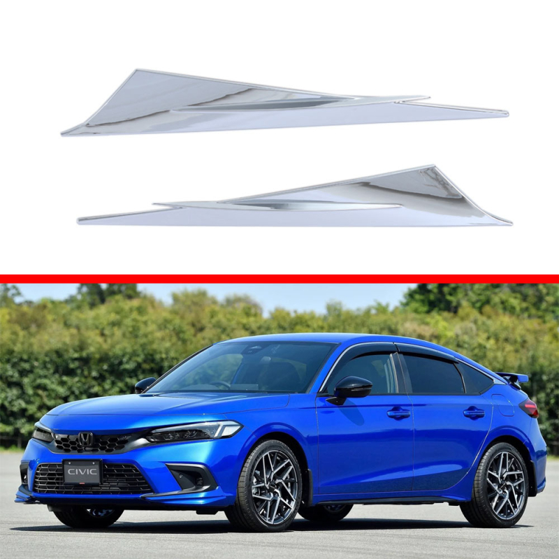 Bandă decorativă pentru faruri, în formă de sprânceană, pentru Civic din a 11-a generație (22 modele) - ABS, autocolant decorativ pentru cadrul farului