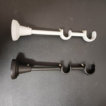 Universális függönyrúdtartó - fém, tinplate anyag, állítható, függöny kiegészítő, világos luxus stílus