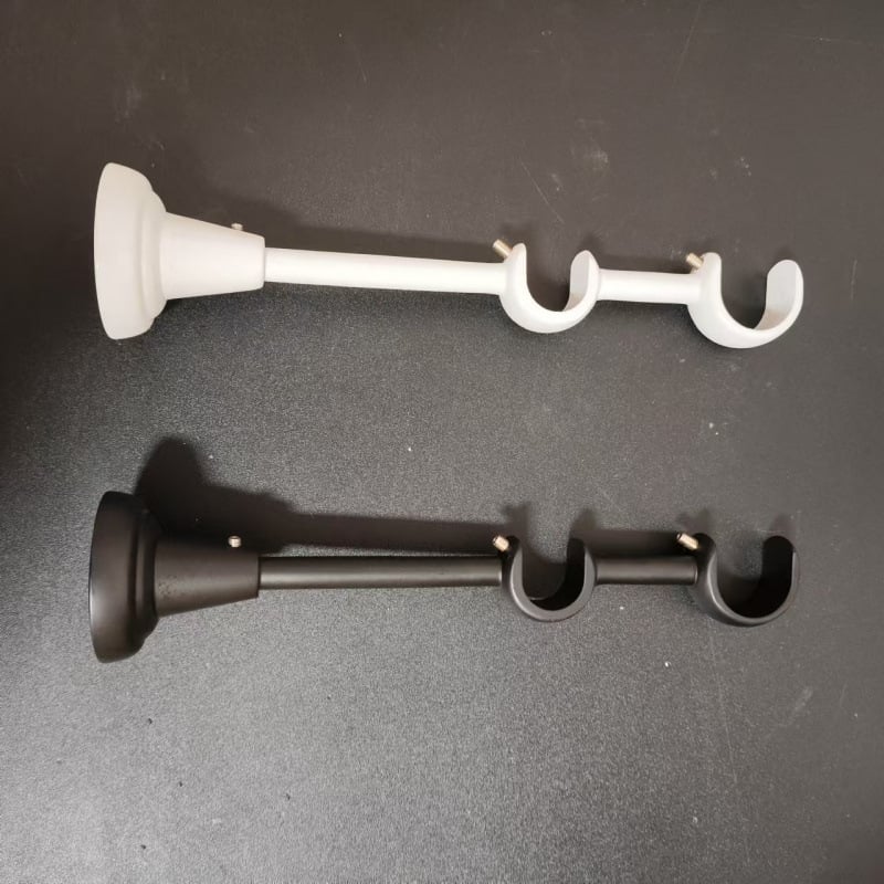 Universális függönyrúdtartó - fém, tinplate anyag, állítható, függöny kiegészítő, világos luxus stílus